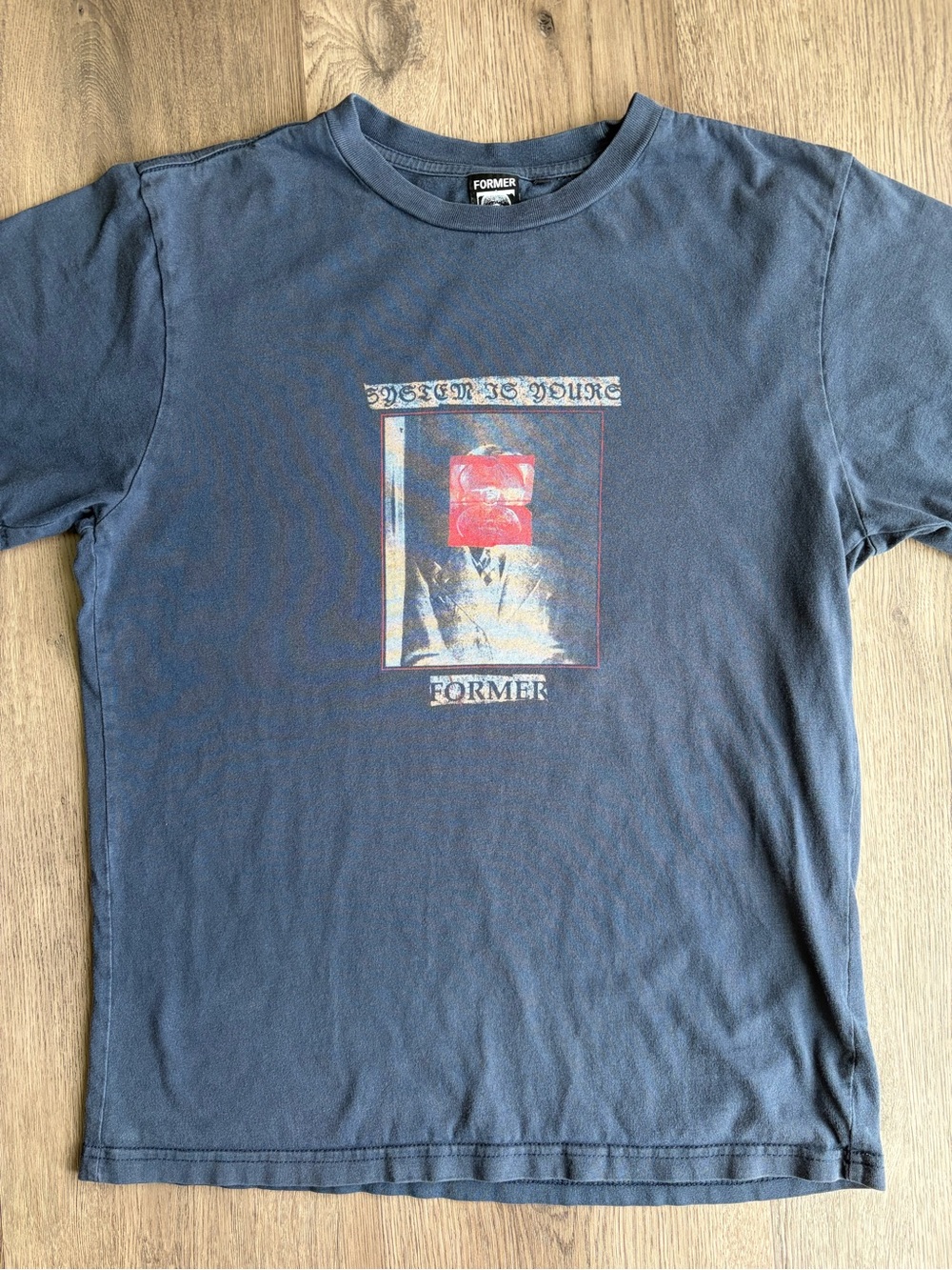Navy Former System Is Yours Graphic Tee Sz.S